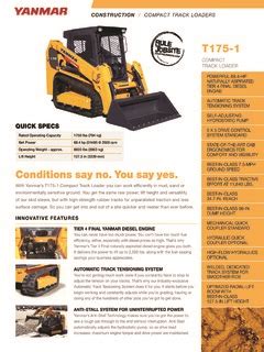 t175 yanmar skid steer|bobcat t175 specs.